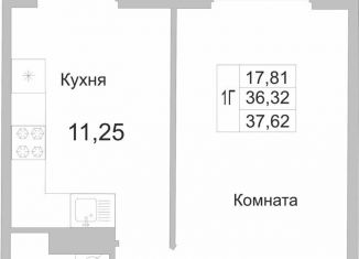 Продаю однокомнатную квартиру, 37.6 м2, деревня Борисовичи, улица Героя России Досягаева, 1