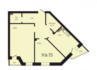 Продается 2-комнатная квартира, 68.3 м2, городской округ Заречный