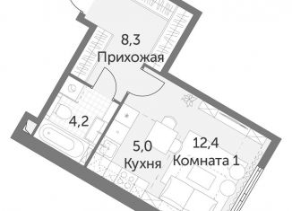 Продается квартира студия, 29.9 м2, Москва, ЖК Архитектор