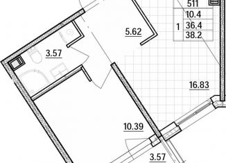 Продаю однокомнатную квартиру, 38.2 м2, Санкт-Петербург, ЖК Белый Остров, Белоостровская улица, 9