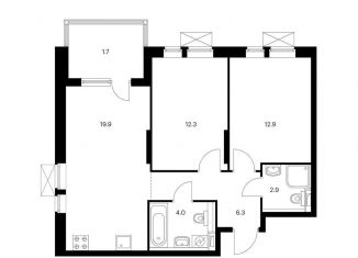 Продается двухкомнатная квартира, 60 м2, Новороссийск, ЖК Черноморский-2, жилой комплекс Черноморский-2, 2Б