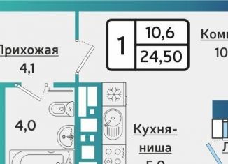 Квартира на продажу студия, 24.5 м2, Ижевск, Индустриальный район