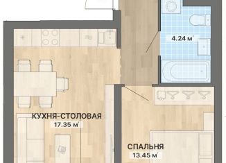 Продам 1-комнатную квартиру, 46.4 м2, Екатеринбург, улица Уральских Рабочих, улица Уральских Рабочих