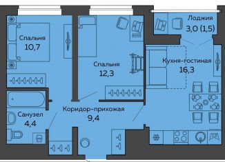 Продается 2-комнатная квартира, 54.6 м2, Екатеринбург, улица 8 Марта, 204, ЖК Botanika Green House