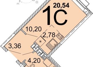 Продается однокомнатная квартира, 20.7 м2, Екатеринбург, улица Академика Парина, 12/8