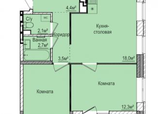 Продажа 2-комнатной квартиры, 55.2 м2, Ижевск, ЖК Покровский
