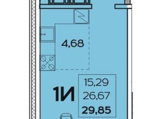 Продаю квартиру студию, 29.9 м2, Пенза, улица Баталина, 31, Железнодорожный район