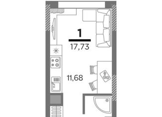 Продажа 1-комнатной квартиры, 17.7 м2, Рязань