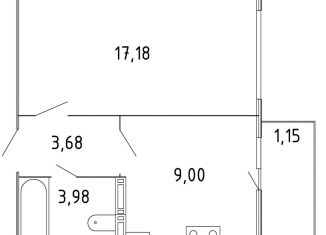 Продажа однокомнатной квартиры, 33.9 м2, Санкт-Петербург, улица Адмирала Трибуца, 5, ЖК Море