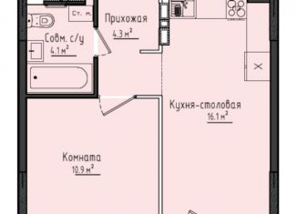 Продается 1-комнатная квартира, 35.4 м2, село Первомайский