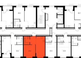 1-комнатная квартира на продажу, 37.4 м2, Екатеринбург, метро Уральская, жилой комплекс Космонавтов 11, 4.2