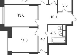 Продам 3-комнатную квартиру, 85 м2, Московский, 11-я фаза, к3