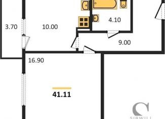 Продам 1-комнатную квартиру, 41.1 м2, Новосибирск, Озёрная улица, ЖК Крымский