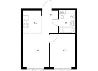 Продам 2-комнатную квартиру, 34.3 м2, Котельники