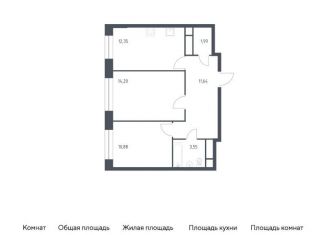Продается 2-ком. квартира, 54.6 м2, Балашиха, жилой квартал Новоград Павлино, к8