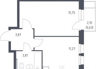 Продам однокомнатную квартиру, 35.3 м2, Московская область, жилой комплекс Квартал Ивакино, к2