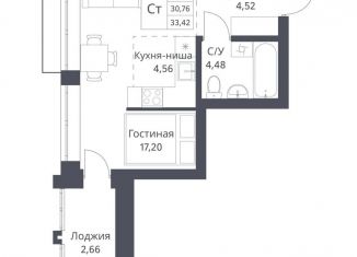 Продается квартира студия, 33.4 м2, Новосибирск