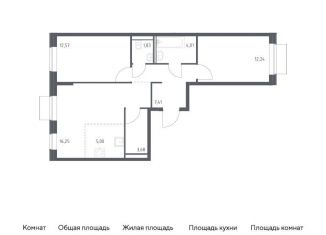 Продается 2-комнатная квартира, 63 м2, Москва, ЮВАО, жилой комплекс Квартал Домашний, 2