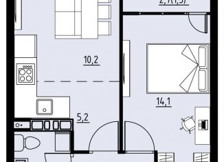 Продам двухкомнатную квартиру, 38.3 м2, Пермский край