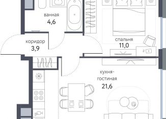 Продается двухкомнатная квартира, 41.1 м2, Москва, Тагильская улица, 4к2, район Метрогородок