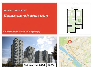 Продаю 1-комнатную квартиру, 51.3 м2, Новосибирск, метро Гагаринская, жилой комплекс Авиатор, 2