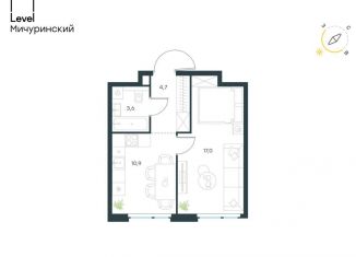 Продается 1-комнатная квартира, 36.2 м2, Москва, ЗАО