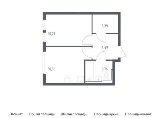 Продажа однокомнатной квартиры, 32.7 м2, Москва, жилой комплекс Остафьево, к17