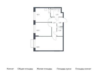 Продам 2-комнатную квартиру, 53.5 м2, Московская область, жилой комплекс Томилино Парк, к6.3