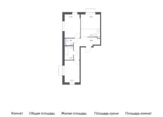 Продам 3-ком. квартиру, 75.3 м2, Москва, жилой комплекс Квартал Домашний, 2