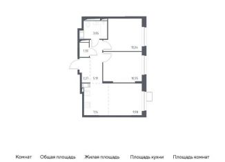 Продается двухкомнатная квартира, 51.5 м2, деревня Мисайлово, микрорайон Пригород Лесное, к5.2