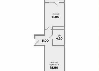 Продается 1-комнатная квартира, 40.4 м2, Михайловск, Прекрасная улица, 17