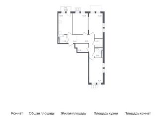 Продаю 3-комнатную квартиру, 79 м2, Московская область, жилой комплекс Горки Парк, к3.1