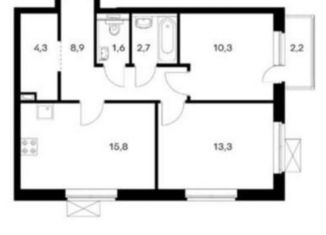 Аренда 2-комнатной квартиры, 54 м2, Екатеринбург, проспект Космонавтов, 11, Железнодорожный район