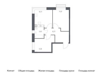 Продам 2-комнатную квартиру, 42.4 м2, поселение Филимонковское, жилой комплекс Цветочные Поляны, к8
