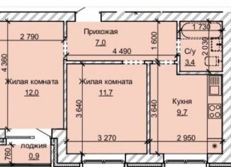 Продается двухкомнатная квартира, 44.7 м2, Алтайский край