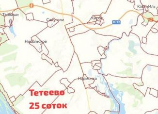 Продается земельный участок, 25 сот., село Тетеево, Залесная улица, 59