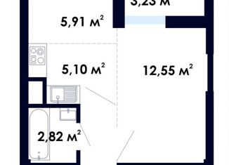 Продается двухкомнатная квартира, 38.6 м2, рабочий поселок Маркова, улица Академика Герасимова, 11