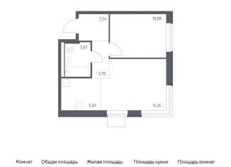 1-ком. квартира на продажу, 40.9 м2, Москва