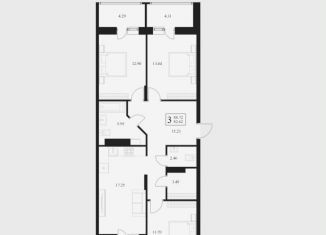 Продажа 3-комнатной квартиры, 88.7 м2, Брянская область