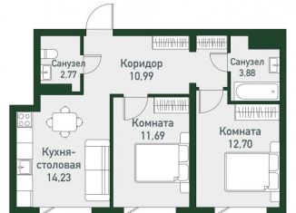 Продажа 3-комнатной квартиры, 56.3 м2, Челябинская область