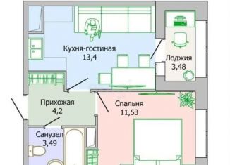Продам однокомнатную квартиру, 34.4 м2, Хабаровск