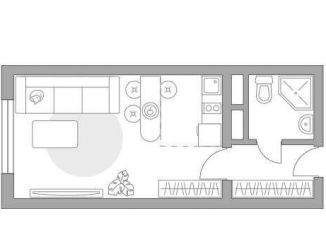Квартира на продажу студия, 23.5 м2, деревня Глухово, Романовская улица, 19