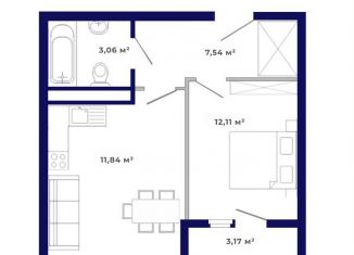 Продается однокомнатная квартира, 37.7 м2, рабочий поселок Маркова