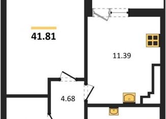 Продается 1-комнатная квартира, 41.8 м2, Светлогорск