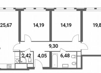 3-комнатная квартира на продажу, 100 м2, Москва, Шмитовский проезд, 39к4, Шмитовский проезд