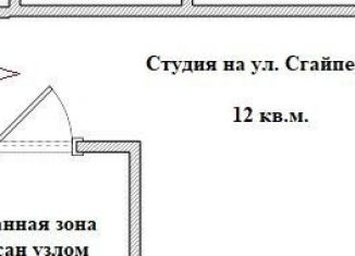 Продам квартиру студию, 12 м2, Москва, Снайперская улица, 11, метро Выхино