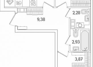 Продажа 2-комнатной квартиры, 60.9 м2, Санкт-Петербург, Фрунзенский район, улица Фучика, 12к2Г1