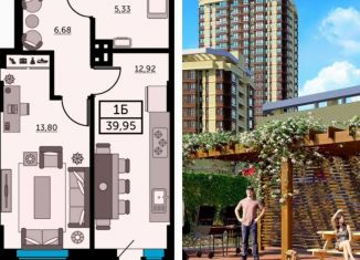 Продаю 1-ком. квартиру, 40 м2, Ростов-на-Дону, улица Ларина, 45с8, ЖК Сердце Ростова 2