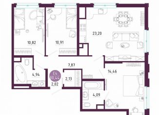 Продаю 3-комнатную квартиру, 80.4 м2, Тула, Пряничная улица, 7