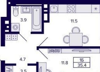 Продам 1-ком. квартиру, 35.4 м2, Новосибирск, Кировский район